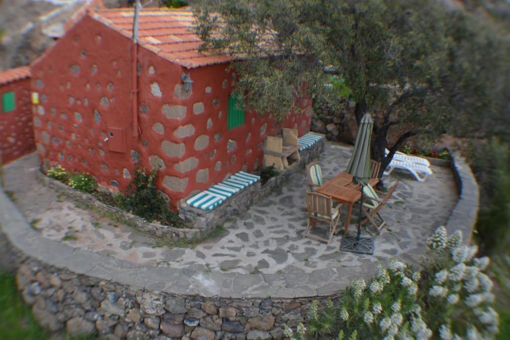 Casa Cueva El Pedregal Tejeda Villa Bagian luar foto