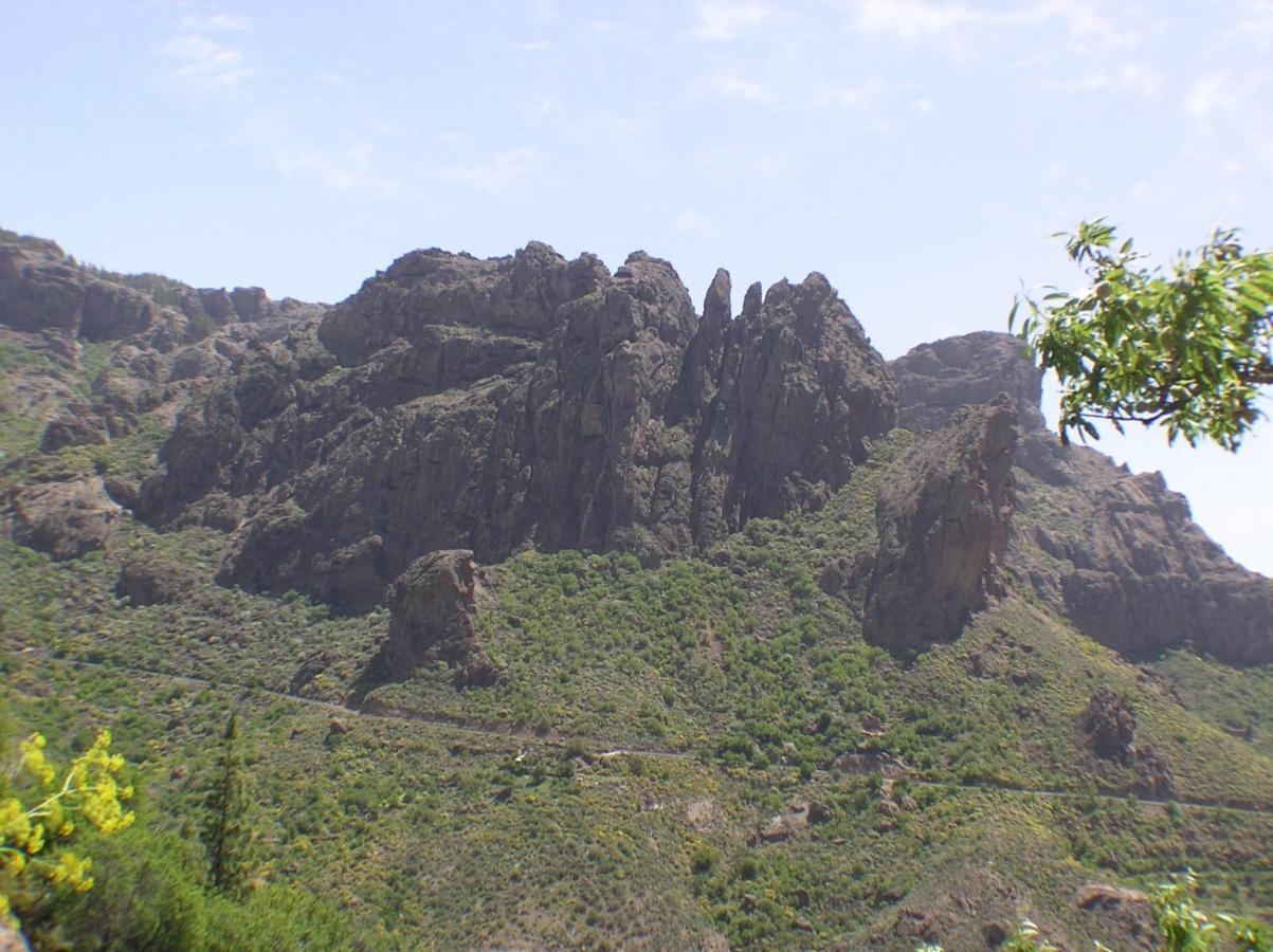 Casa Cueva El Pedregal Tejeda Villa Bagian luar foto